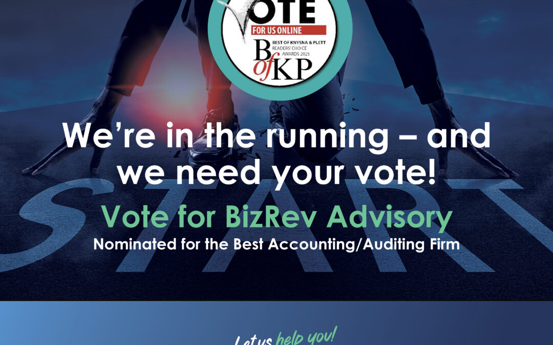 BizRev Advisory Nominated for the Best of Knysna & Plett Awards!